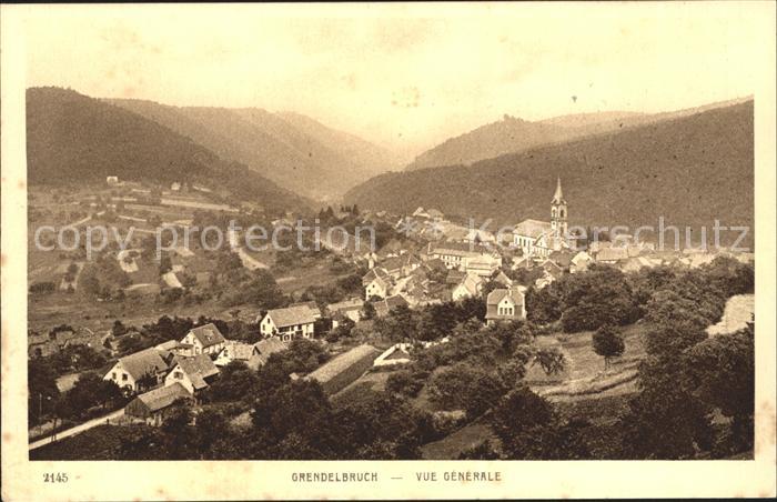 Grendelbruch Bas Rhin Alsace Vue generale et les Vosges