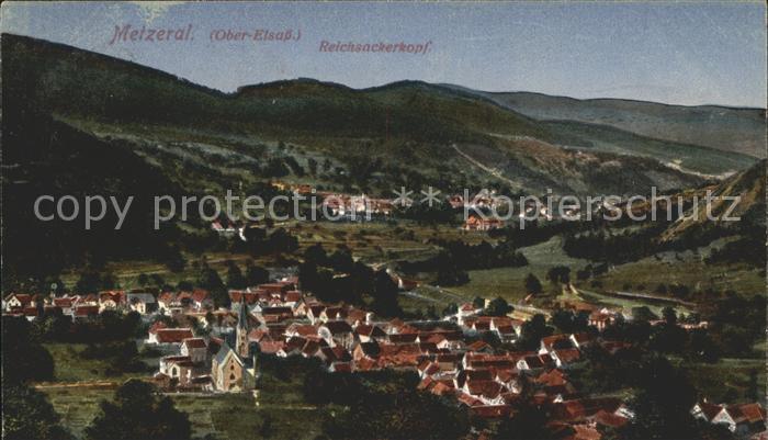 Metzeral Haut Rhin Panorama mit Reichsackerkopf Stempel Co