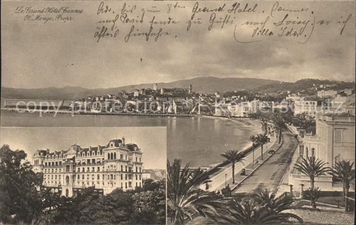 Cannes Alpes-Maritimes Grand Hotel vue panoramique Boulevard