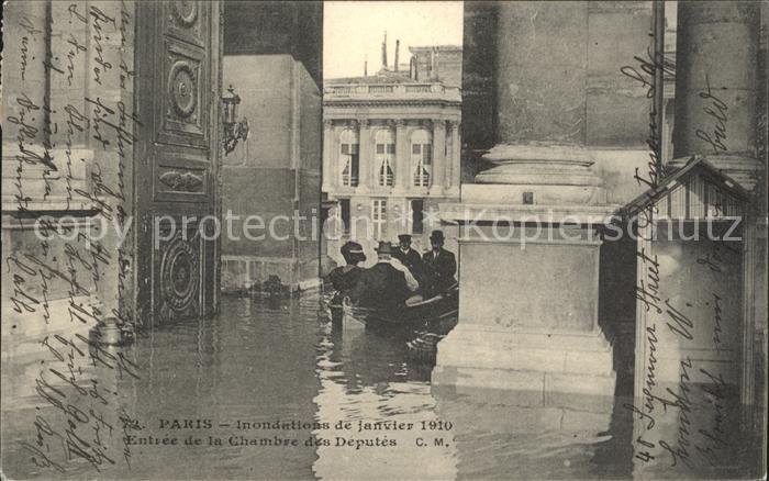 Paris Inondations Janvier 1910 Chambre des De