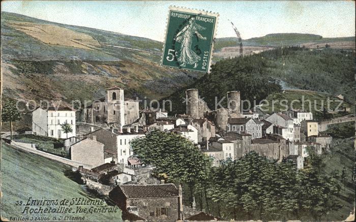 Rochetaillee Saint Etienne Vue generale Stempel auf AK
