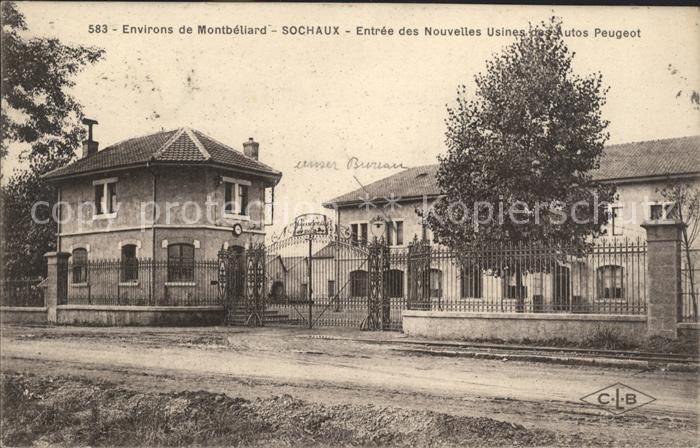 Sochaux Doubs Entree des Nouvelles Usines Autos Peuge