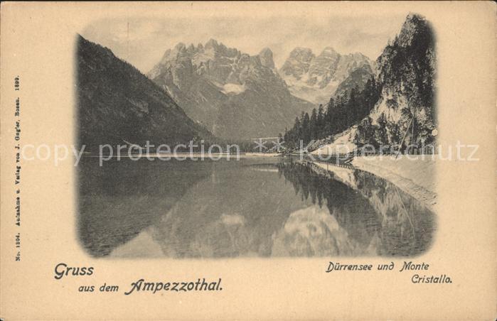 Ampezzo Ampezzotal Dürrensee Monte Cristallo