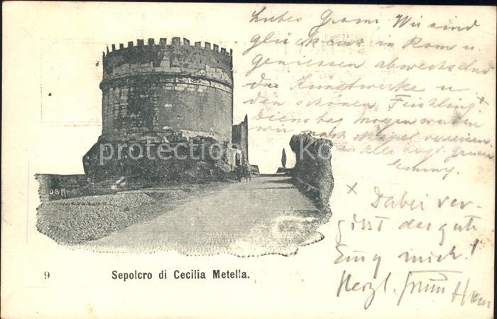 Rom Roma Sepolcro Cecilia Metella Via Appia Anti