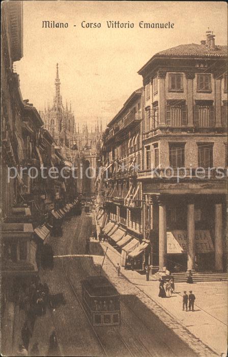 Milano Corso Vittorio Emanuele Strassenbahn