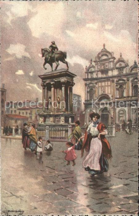 Venezia Venedig Monumento Colleoni Künstlerkarte