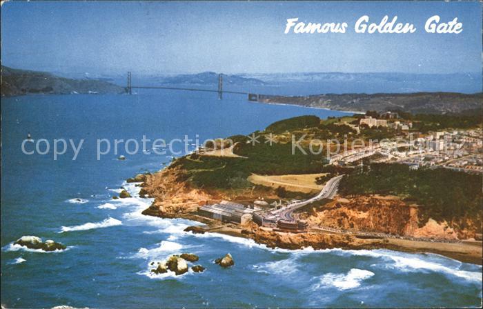 San Francisco California Veterans Adm Hospital Seal Rocks Golden Gate Bridge aer
