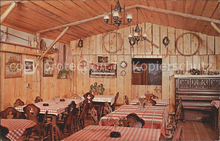 New Glarus Glarner Stube Tavern Dining Room Swiss Mountain Cabin