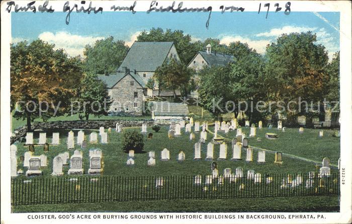 Ephrata Pennsylvania Cloister Cemetry