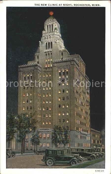 Rochester Minnesota New Clinic at night