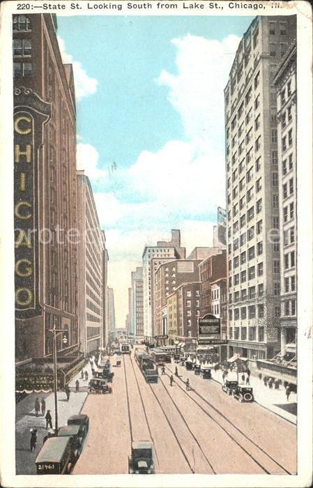Chicago Illinois State Street view from Lake Street