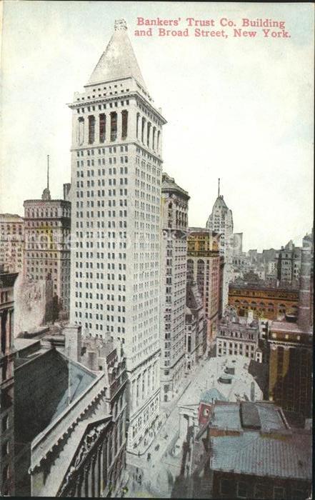 New York City Bankers Trust Co Building Broad Street