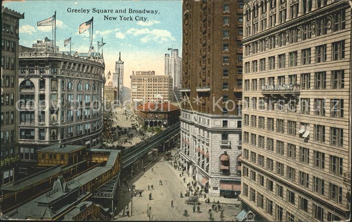 New York City Greeley Square and Broadway Mc Alpin Hotel