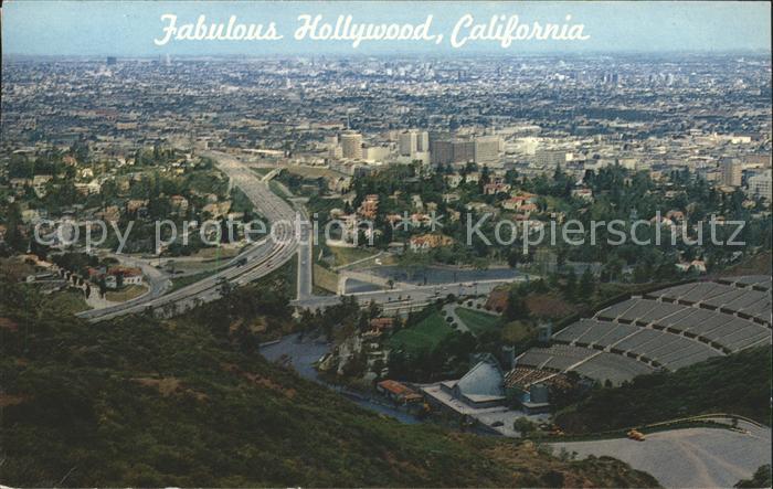 Hollywood California Panorama view from Mulholland Drive