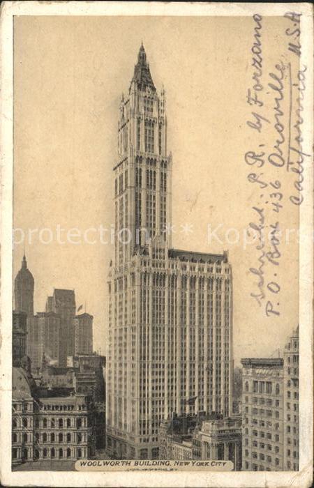 New York City Woolworth Building Skyscraper