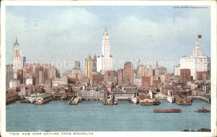 New York City Skyline view from Brooklyn Skyscraper