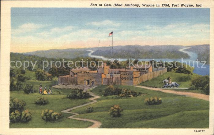 Fort Wayne Fort of General Mad Anthony Waye in 1794 Kuenstlerkarte