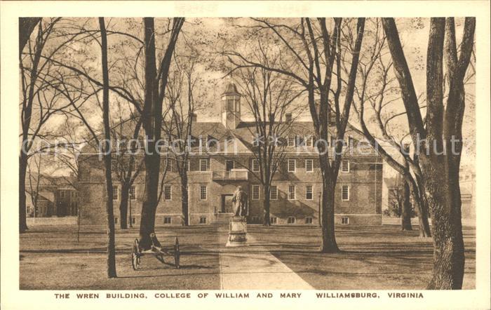 Williamsburg Virginia Wren Building College of William and Mary Historic Buildin