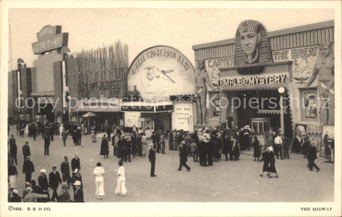 Chicago Illinois Official Card of Century of Progress World s Fair the Midway