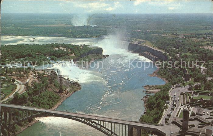 Niagara Falls Ontario Aerial view Bridge