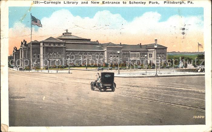 Pittsburgh Carnegie Library Entrance to Schenley Park