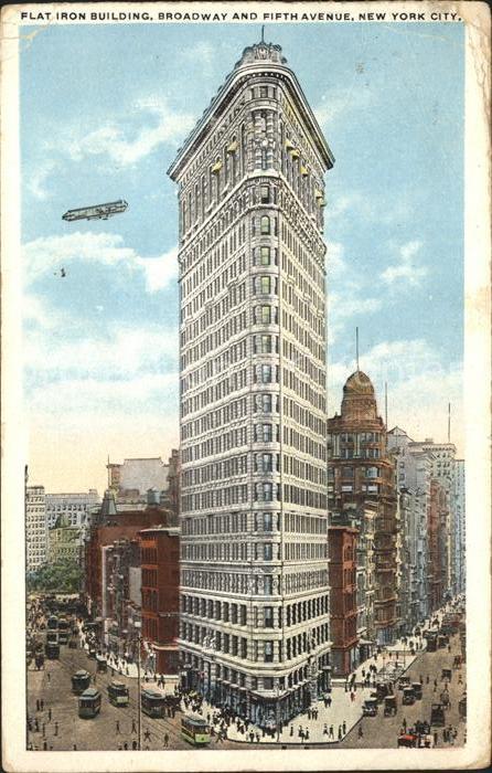 New York City Flat Iron Building Broadway 5th Avenue Skyscraper