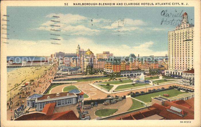 Atlantic City New Jersey Marlborough Blenheim and Claridge Hotels
