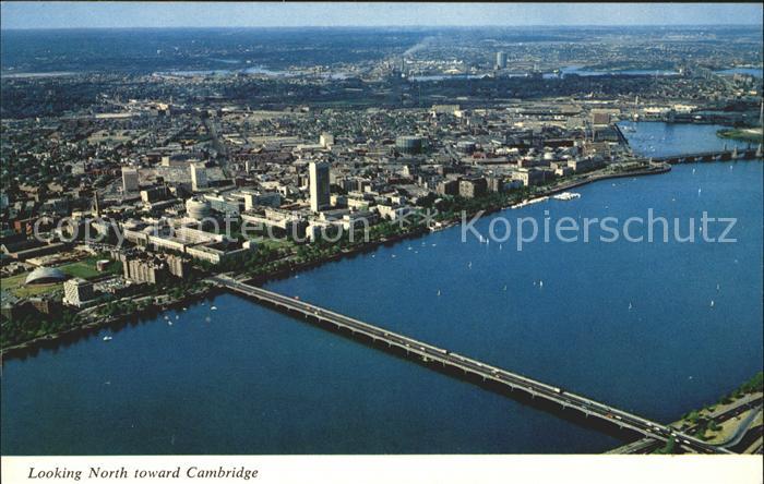 Boston Massachusetts Longfellow Bridges Charles River Cambridge aerial view