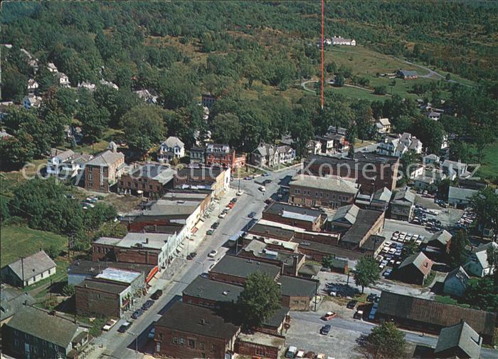 Granville New York Aerial view Business Section