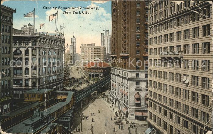 New York City Greeley Square and Broadway Mc Alpin Hotel