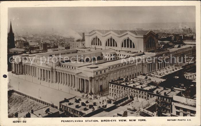 New York City Birdseye view of Pennsylvania Station