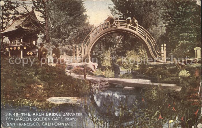 San Francisco California Arch Bridge Japanese Tea Garden Golden Gate Park