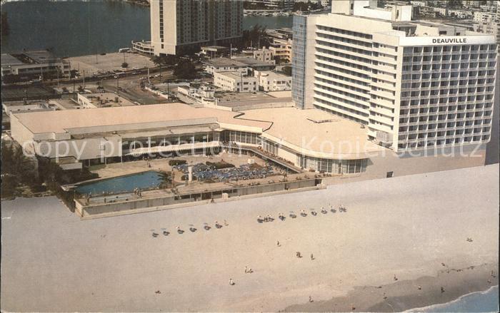 Miami Beach Deauville Hotel and Tennis Club Beach aerial view