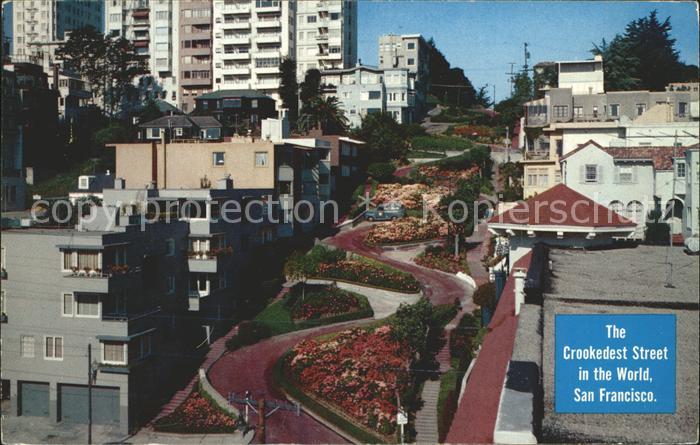 San Francisco California Lombard Street Crookedest Street in the World