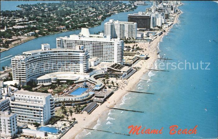 Miami Beach Hotels Beach aerial view