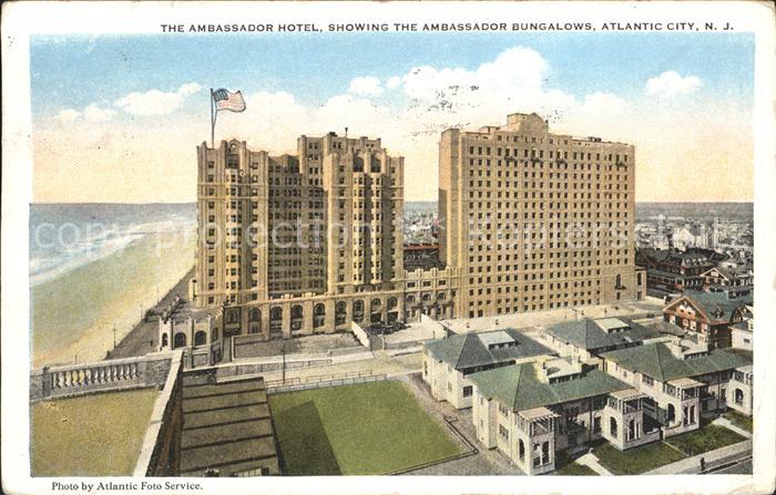 Atlantic City New Jersey Ambassador Hotel Bungalows Beach