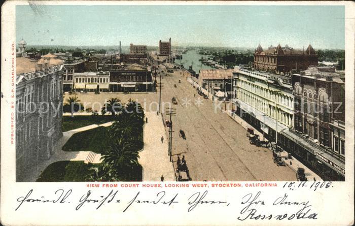 Stockton California View from Court House looking West