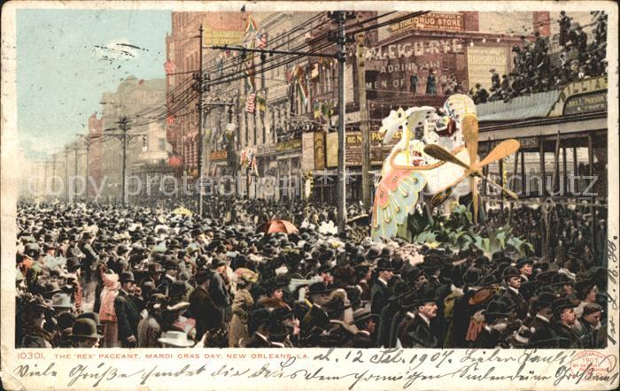 New Orleans Louisiana The Rex Pageant Mardi Gras Day
