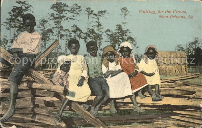 New Orleans Louisiana Children Waiting for the Circus