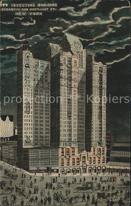 New York City City Investing Building Skyscraper at night Theochrom Serie No. 16