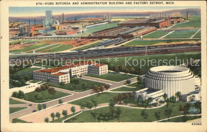 Detroit Michigan Fort Rotunda Administration Building Factory Automobile