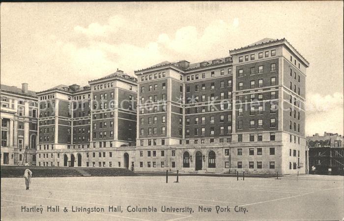 New York City Hartley Hall Livingston Hall Columbia University