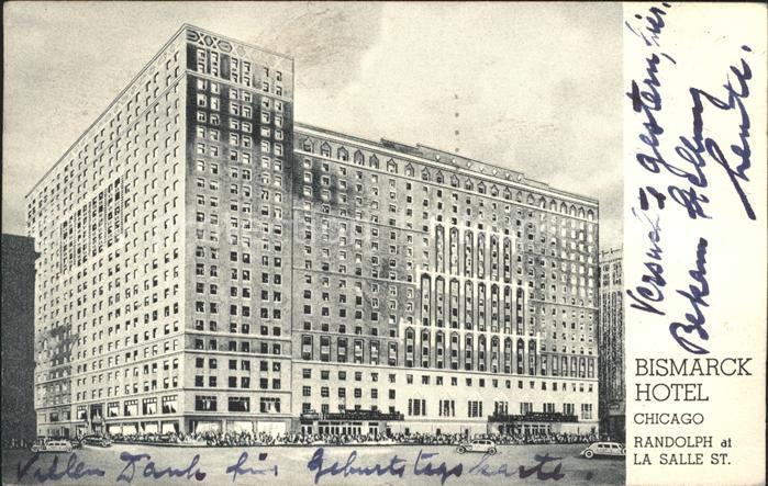 Chicago Illinois Bismarck Hotel Randolph at La Salle Street
