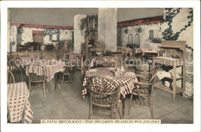 Philadelphia Pennsylvania Benjamin Franklin Hotel El Patio Restaurant