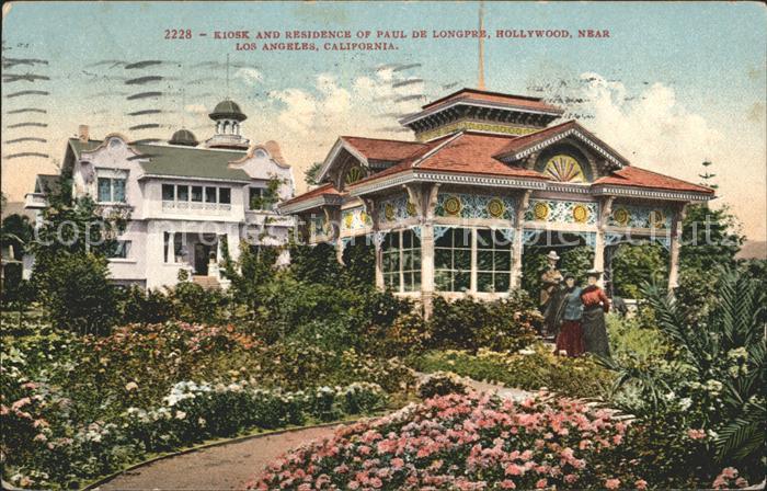 Hollywood California Kiosk and Residence of Paul de Longpre Garden