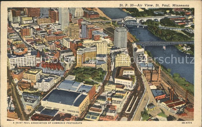 Saint Paul Minnesota Airview of Downtown Municipal Auditorium