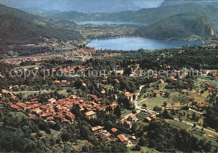 Cadegliano Varese Panorama dall aero Sullo sfondo il Lago
