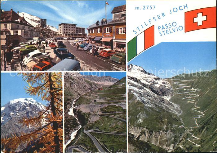 Stilfserjoch Passo dello Stelvio Ortsansicht Passstrassen Felsmassiv