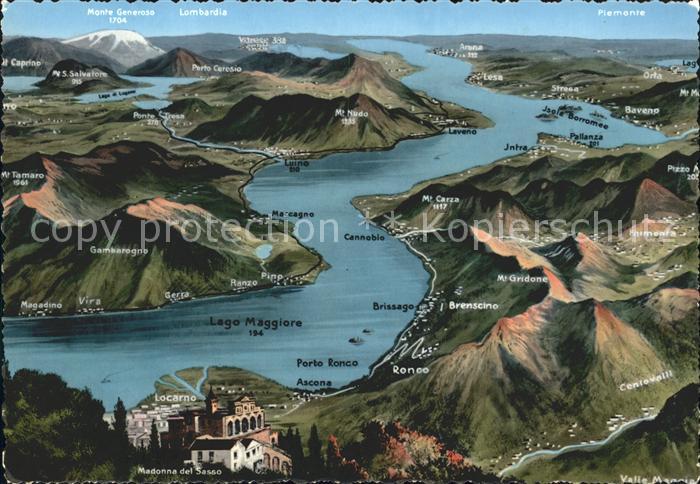 Lago Maggiore Panoramakarte