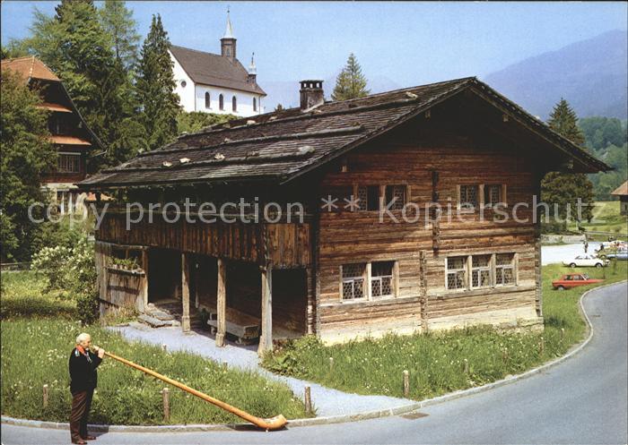 Alphorn Alphornblaeser Geburtshaus Bruder-Klaus Flueeli